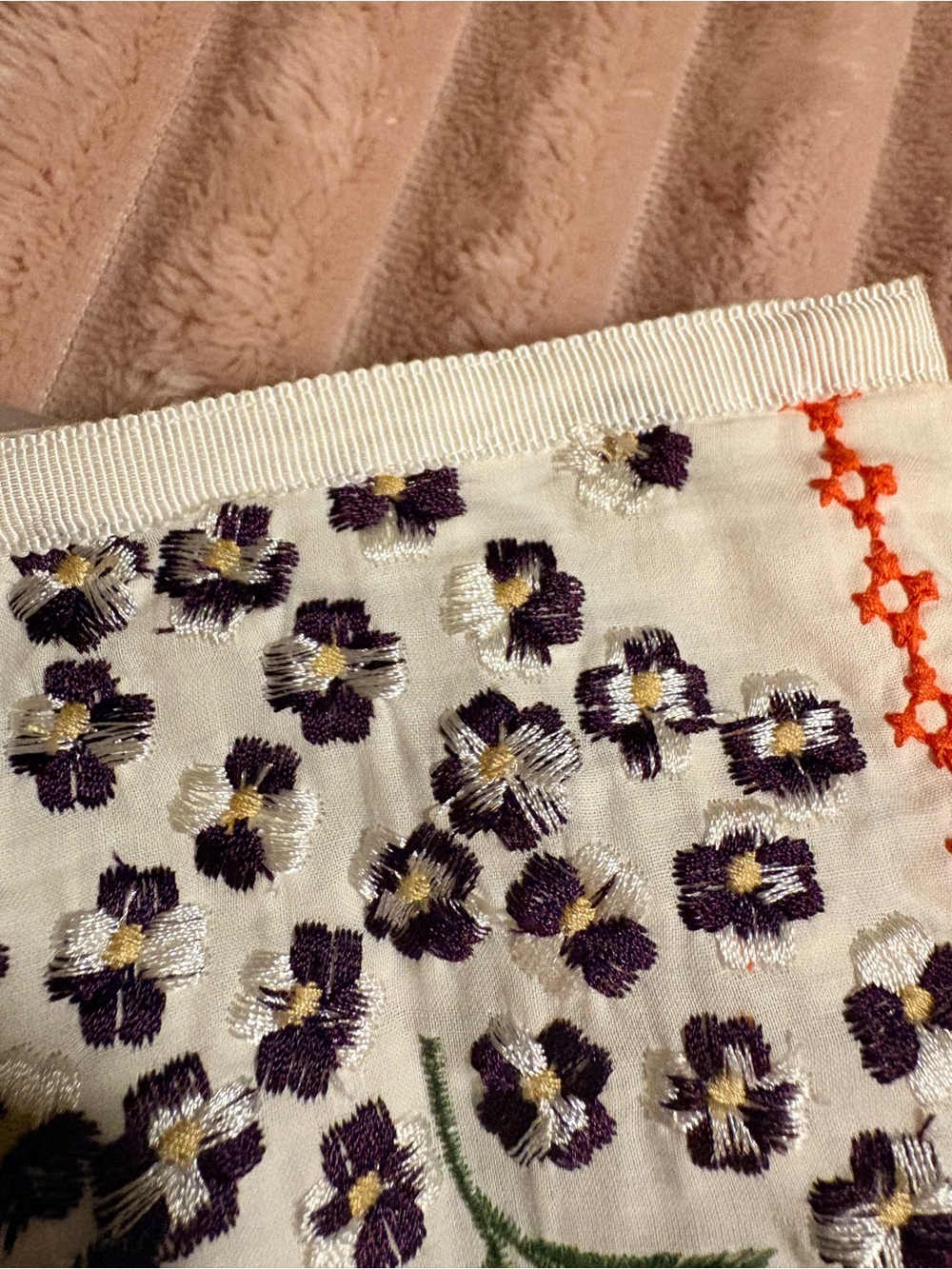 Boston Proper Embroidered Floral Midi Skirt - Size 6 - Picture 6 of 8